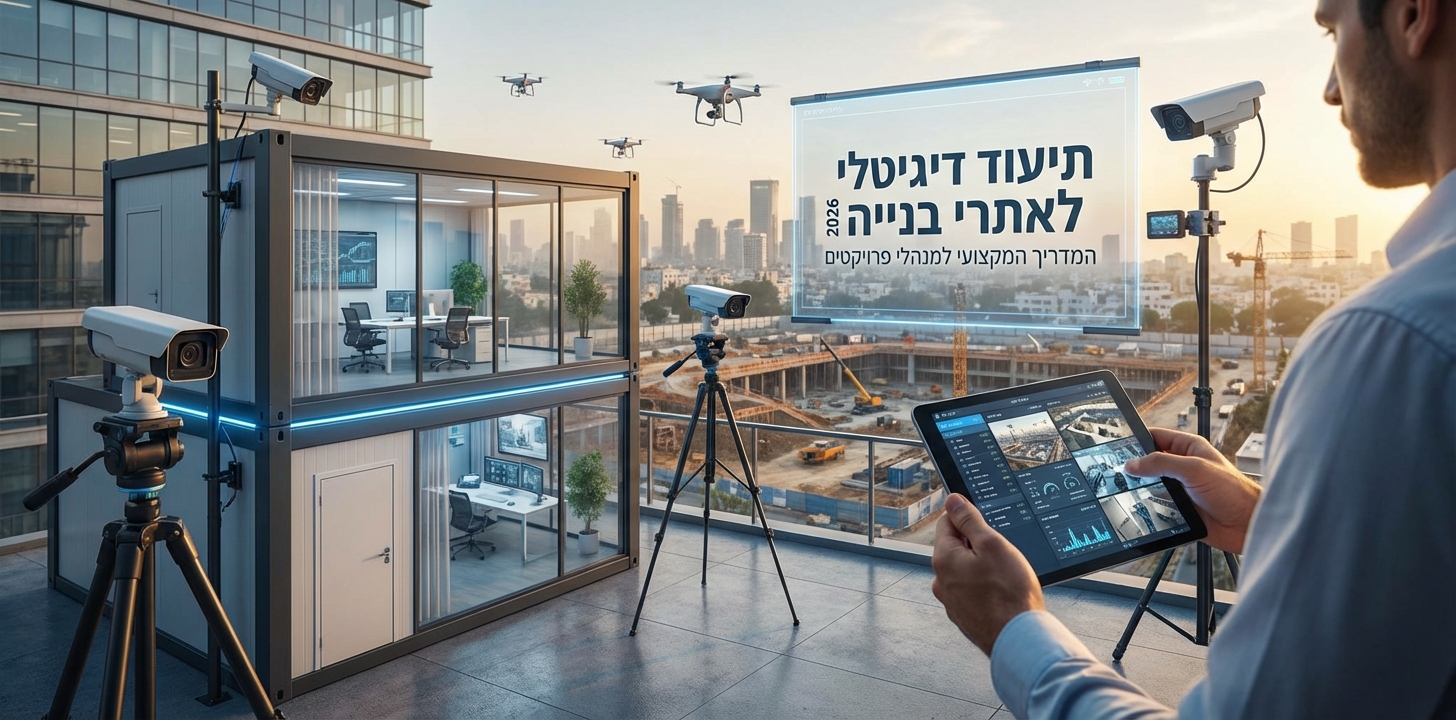 תיעוד דיגיטלי לאתרי בנייה 2026 - המדריך המקצועי למנהלי פרויקטים