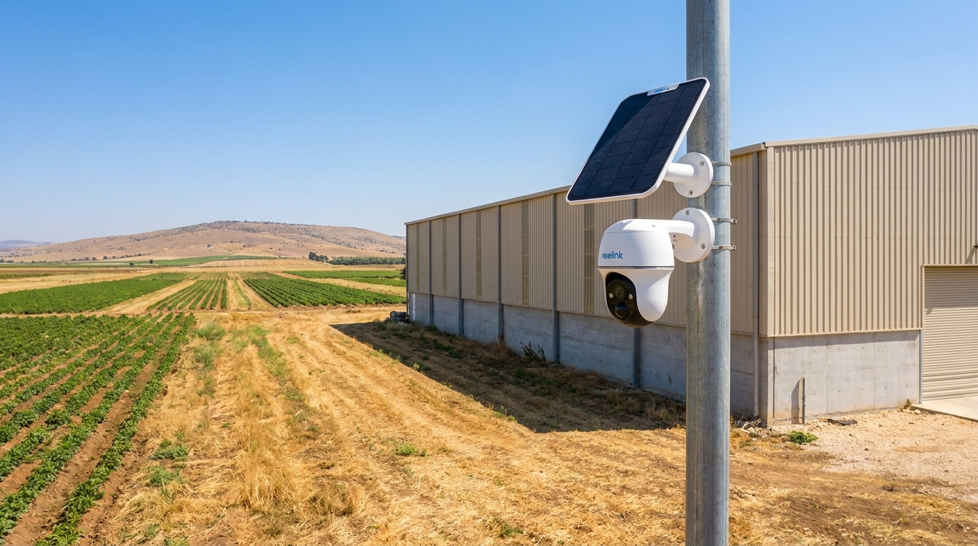 אבטחת מחסן חקלאי מבודד: הפתרון הסולארי החכם 4G