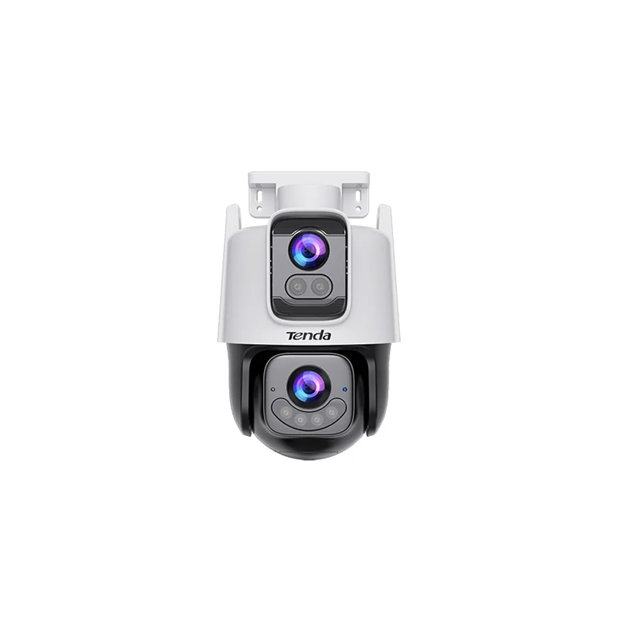 מצלמת אבטחה חיצונית Tenda CH10 דו-עדשתית 10MP ממונעת Wi-Fi 6 עם ראיית לילה צבעונית