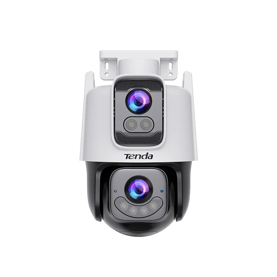 מצלמת אבטחה חיצונית Tenda CH9 דו-עדשתית 6MP ממונעת Wi-Fi 6 עם ראיית לילה צבעונית