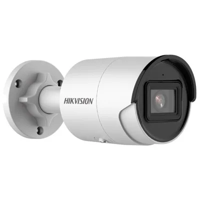 מצלמת צינור IP Hikvision 4MP AcuSense עם מיקרופון IR 40 מ' DS