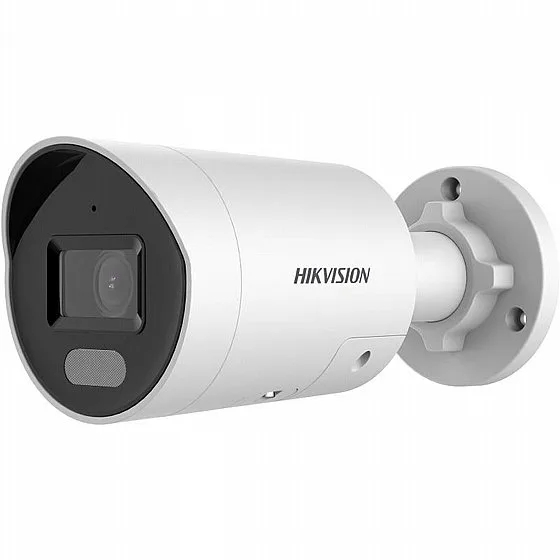 מצלמת צינור IP Hikvision 4MP ColorVu Hybrid Light עם סטרובוסקופ ורמקול DS