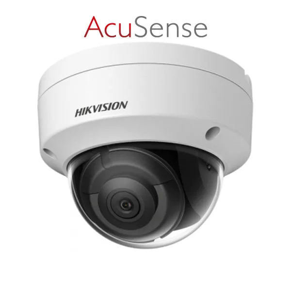 מצלמת כיפה Hikvision DS-2CD2143G2-IU 4MP AcuSense IR עד 30 מ' + מיקרופון IK10 עדשה 2.8 מ"מ