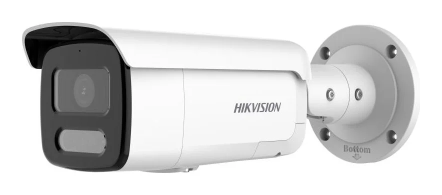 מצלמת צינור Hikvision IP 8MP ColorVu Smart Hybrid Light עם סטרובוסקופ וסירנה, 2.8 מ"מ