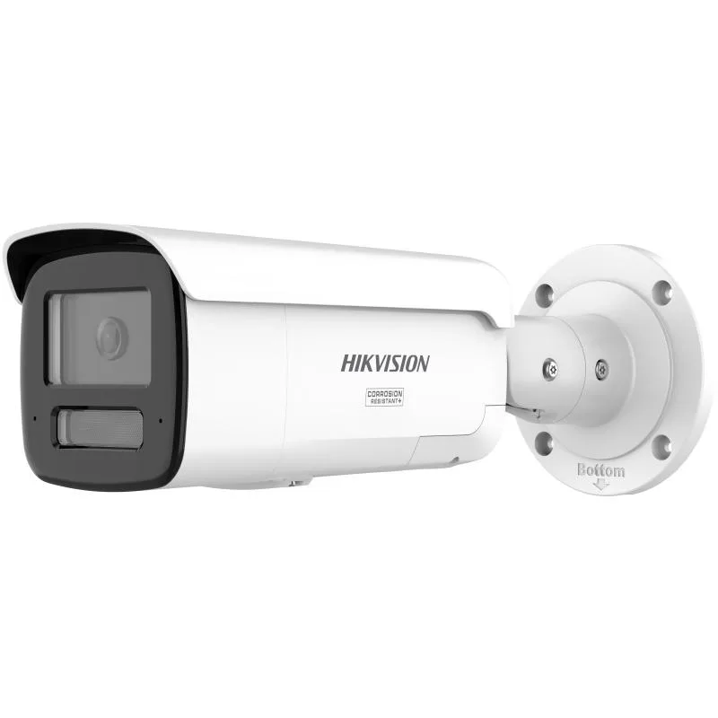 מצלמת צינור IP Hikvision ColorVu 3.0 דור 3 8MP 4K עמידה בקורוזיה עם רמקול, מיקרופון ואור מהבהב DS-2CD2T87G3-LIS2UY/SL 2.8 מ"מ