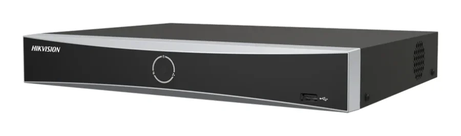 מערכת הקלטה Hikvision NVR ל-8 ערוצים עם 8 יציאות PoE, AcuSense 4K