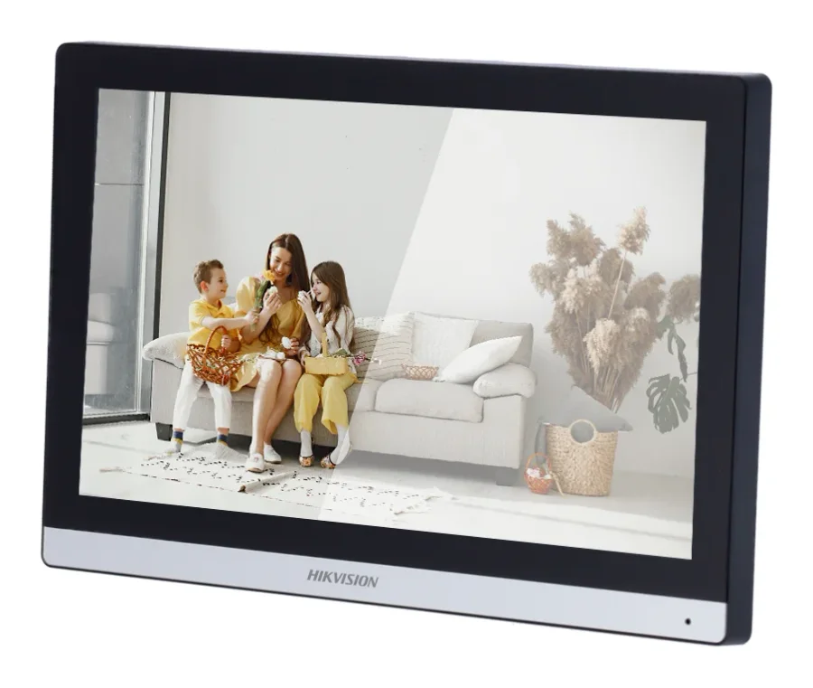 מסך פנימי לאינטרקום IP Hikvision DS-KH6350-WTE1 - מסך מגע 7" 1024x600, Wi-Fi, PoE, Hik