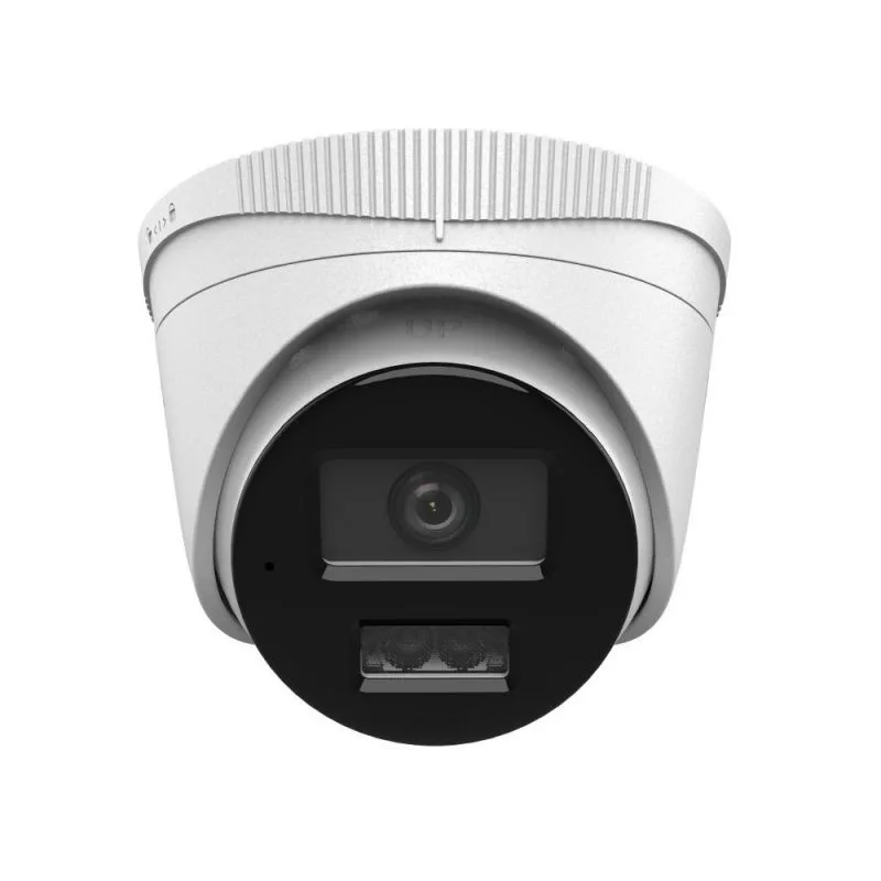 מצלמת כיפה (Turret) HiWatch by Hikvision IP 8MP 4K Smart Hybrid Light עם מיקרופון, 2.8 מ"מ