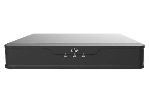 מערכת הקלטה NVR 8 ערוצים 4K עד 8MP דיסק קשיח אחד Uniview NVR301