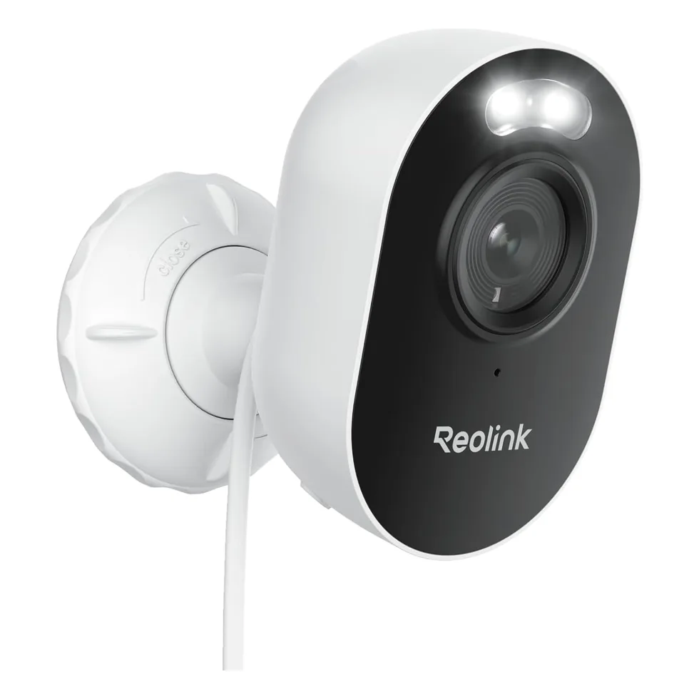 מצלמת אבטחה חיצונית Wi-Fi Reolink Lumus (E430), 4MP, זרקור 100 לומן, חיבור לחשמל