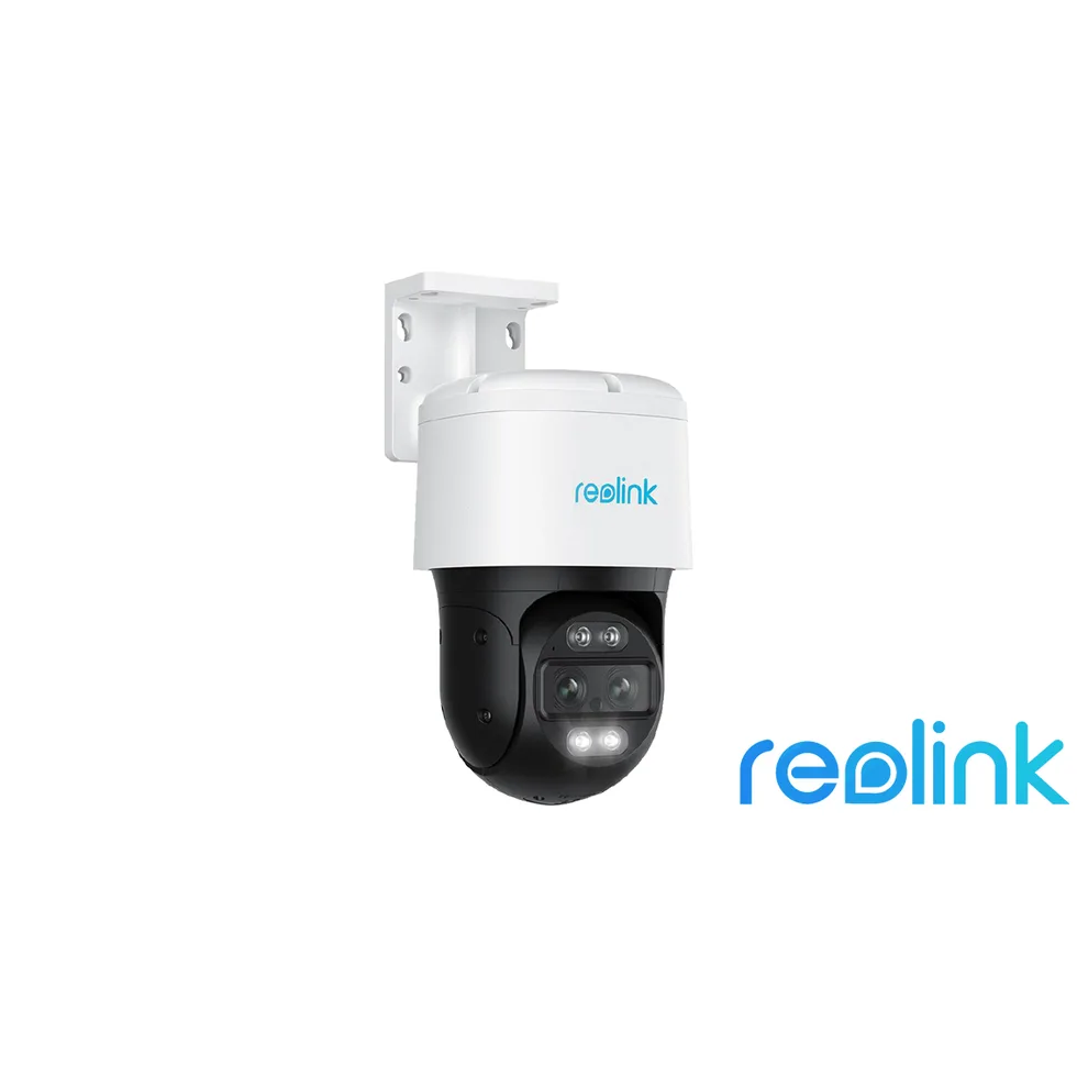 מצלמת אבטחה ממונעת IP PoE Reolink TrackMix PoE, 4K, שתי עדשות עם זום x6 ומעקב אוטומטי אחרי אדם ורכב
