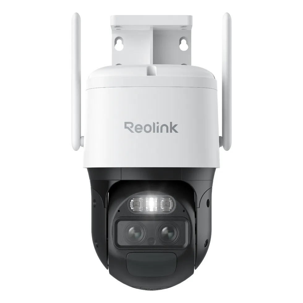 מצלמת אבטחה חיצונית Wi-Fi ממונעת Reolink TrackMix WiFi, 4K, שתי עדשות עם זום x6 ומעקב אוטומטי